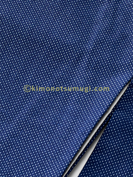 cobalt blue Edo-komon tsumugi wa_008_02