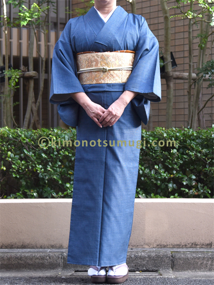 cobalt blue Edo-komon tsumugi wa_008_03