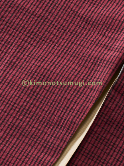 black fine plaid pattern crimson tsumugi wa_018_02