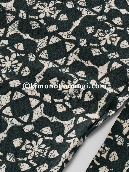 darkgreen geometric patterns offwhite tsumugi wh_001_02